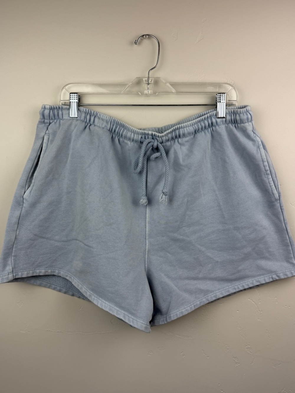 American Eagle Light Blue Fleece Lounge Shorts Size M